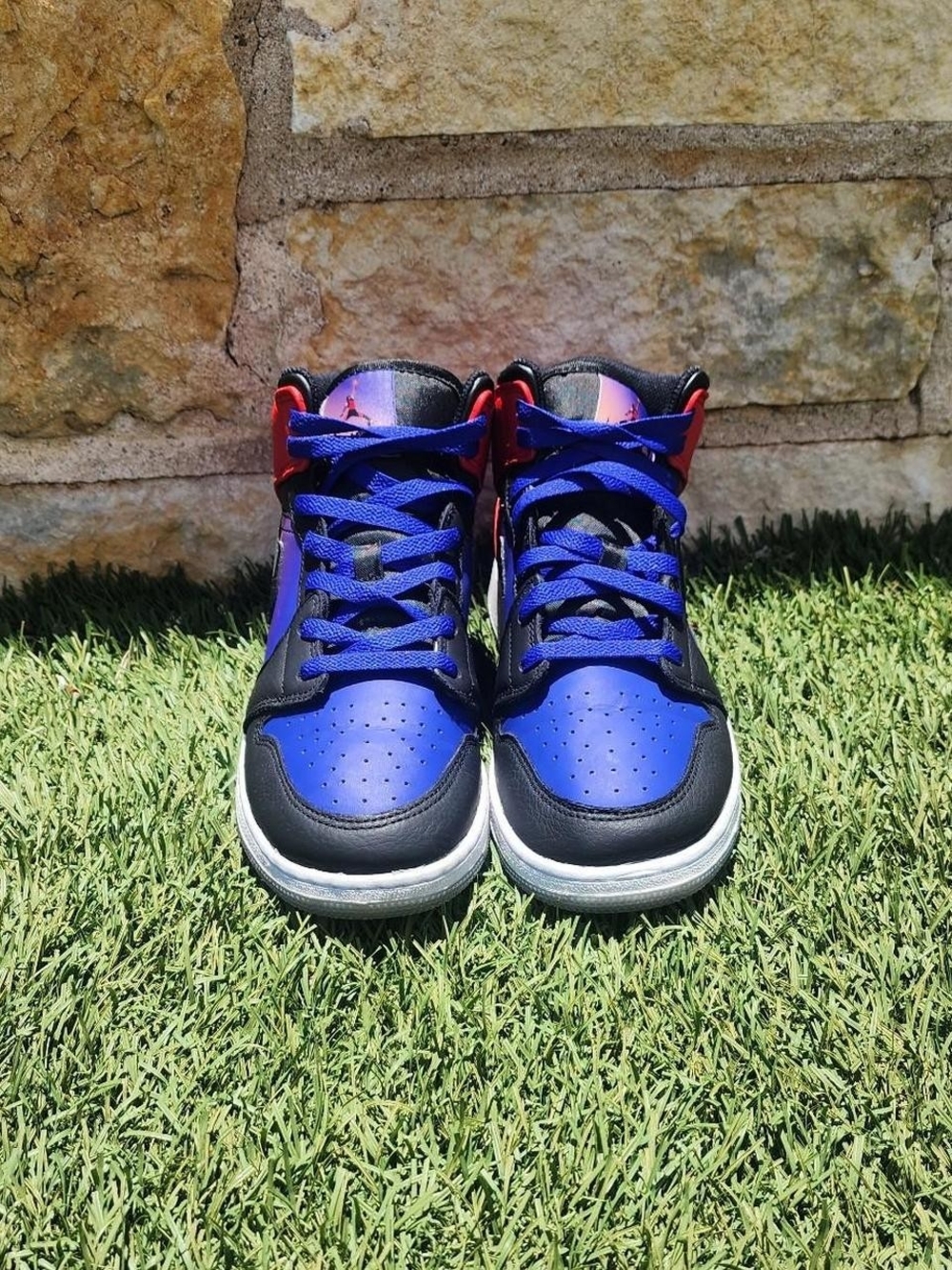 Jordan Air Jordan 1 Mid GS - Purple, Black, Red